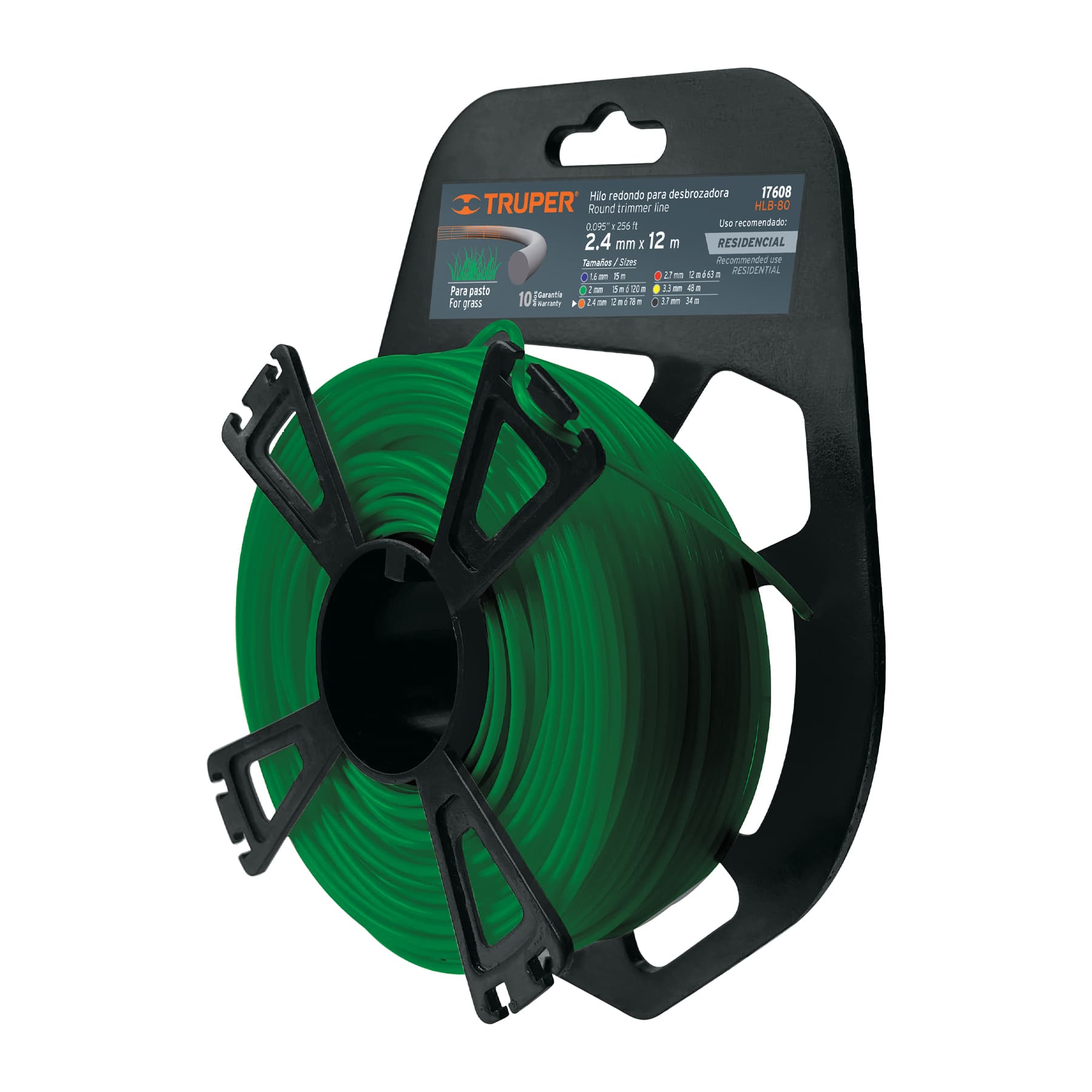 Hilos redondos para desmalezadora en blister 2 mm Truper 17608