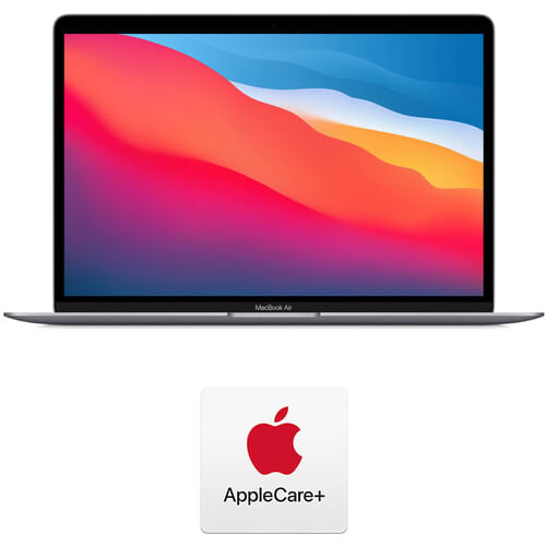 Apple 13.3 "MacBook Air M1 Chip con pantalla retina (finales de 2020, gris espacial) y plan de protección Applecare+