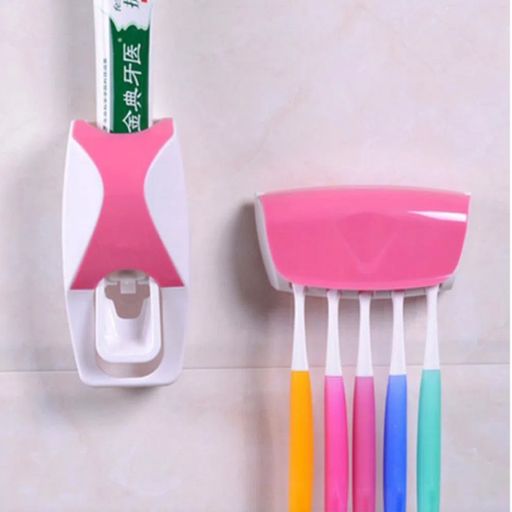 Dispensador Automatico de Pasta Dental Porta Cepillos - Promart