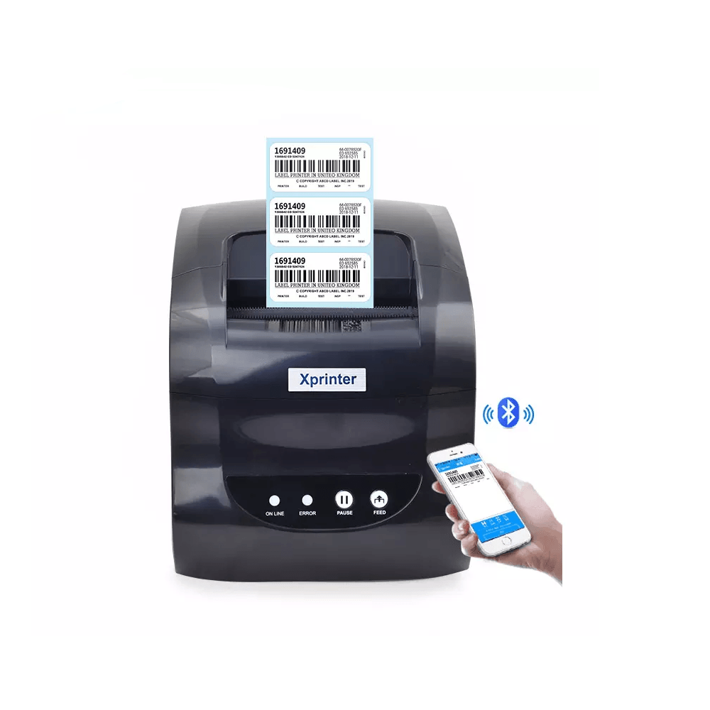 Impresora térmica etiquetas adhesivas códigos barra 80mm USB Bluetooth