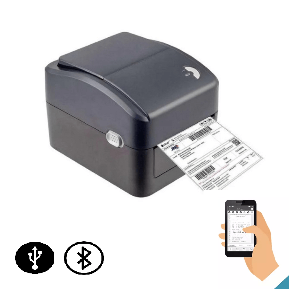 Impresora térmica etiquetas adhesivas código barra 110mm USB Bluetooth