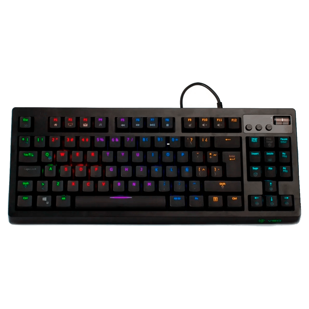 Teclado Mecánico Quasar Black RGB VSG Switch Brown