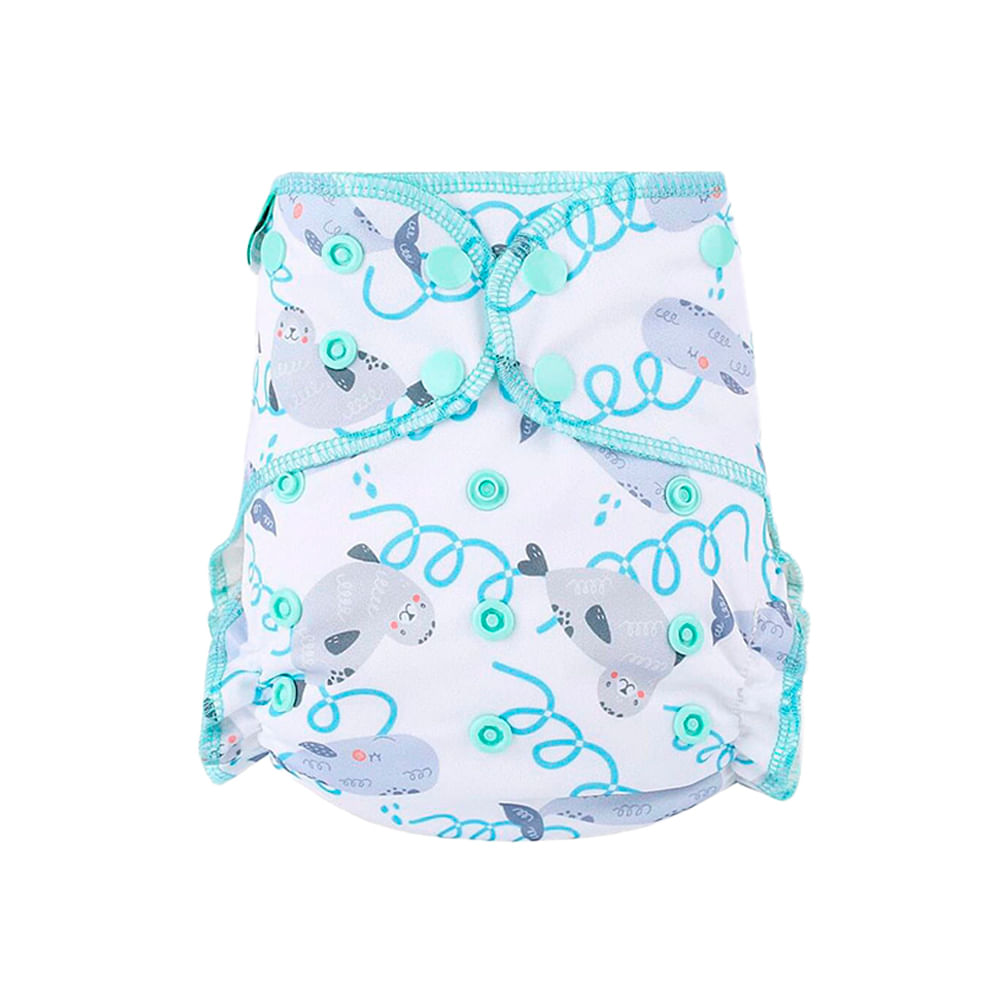 Pañal de Tela Algodón de Bambú Elinfant AI2 Lobitos
