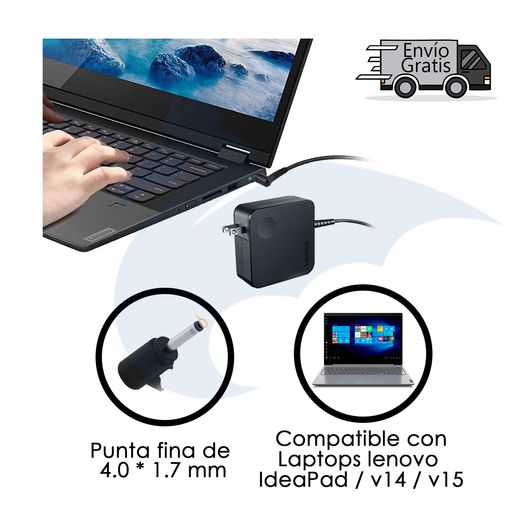 Cargador Portatil Compatible Lenovo 20V 2,25A 45W 4,0 x 1,7mm