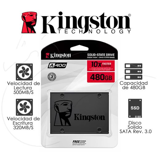 voldgrav interferens Ud SSD 480GB Kingston A400 2.5" SATA 3.0 Ultra Veloz | plazaVea - Supermercado