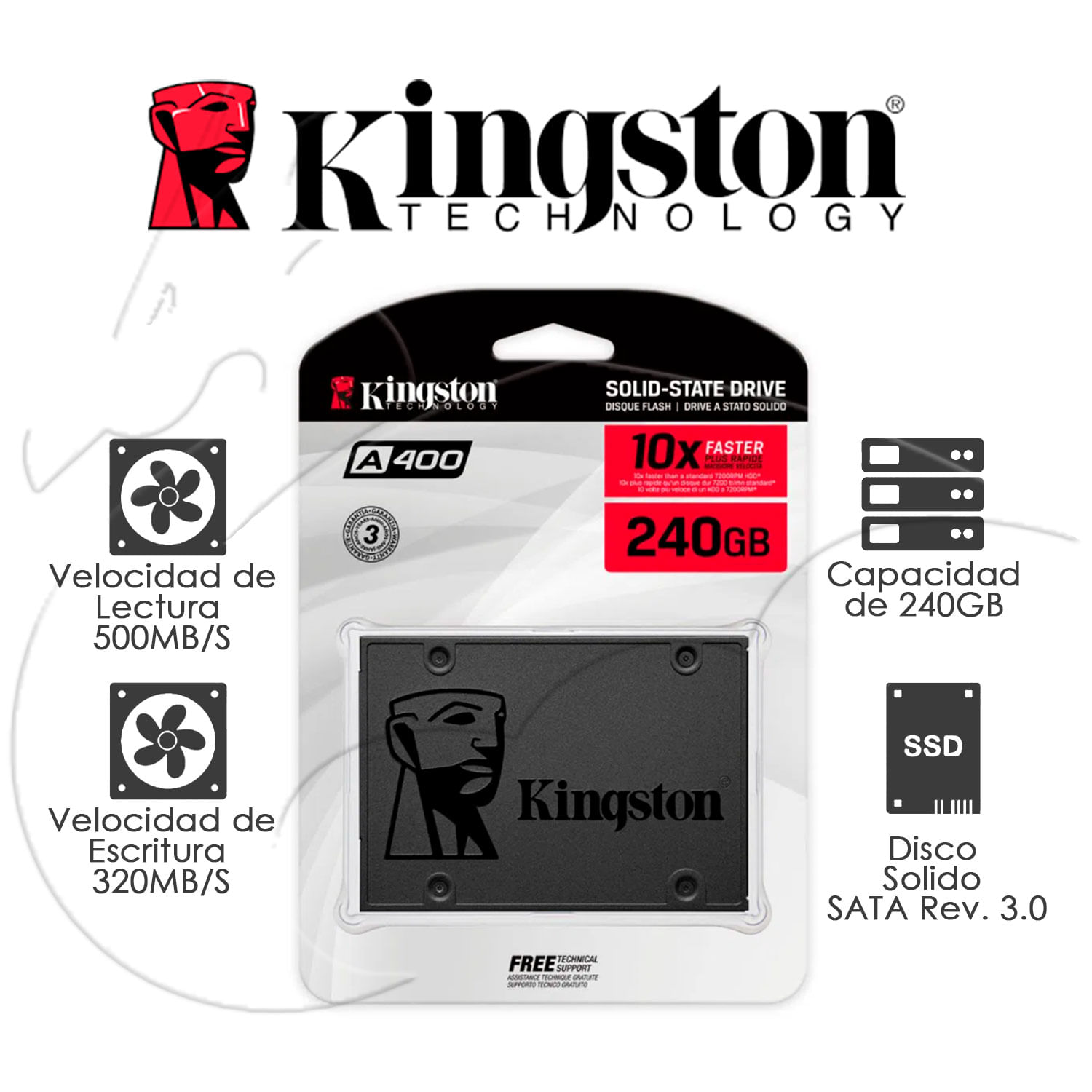 SSD 240GB KINGSTON A400 2.5"" SATA 3.0