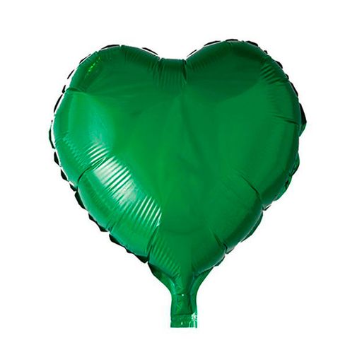 Globo Metálico Corazón Verde - 1 pza