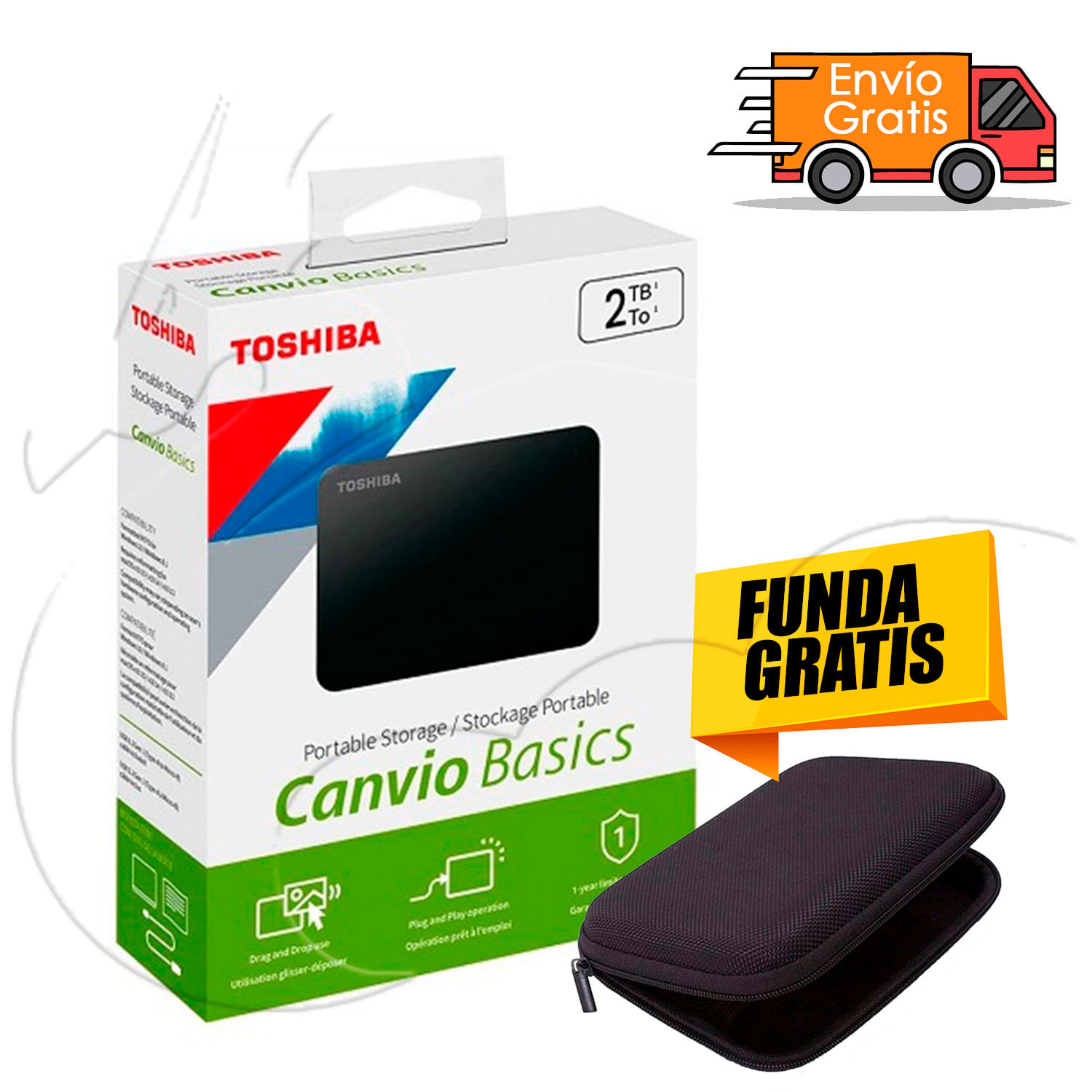 DISCO EXTERNO 2TB TOSHIBA CANVIO BASICS