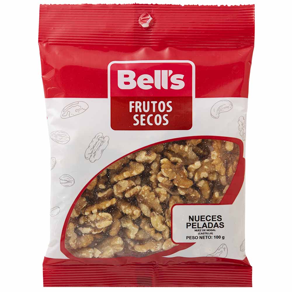 Piqueo BELL'S Nueces peladas Bolsa 100Gr