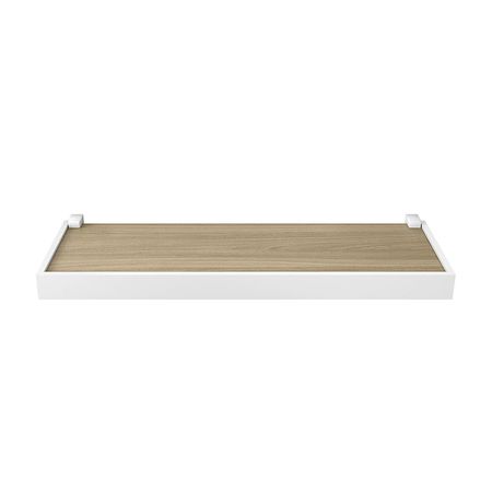 Repisa Flotante Melamina LeMueble 2 Divisiones 90x60x25cm Blanco