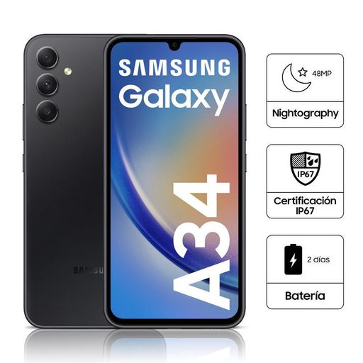 Galaxy A34 128GB 5G, Samsung A34: Innovación y estilo en un solo  smartphone