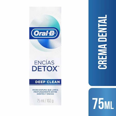 Pasta Dental ORAL B Detox Deep Clean Frasco 75ml | PlazaVea - Supermercado