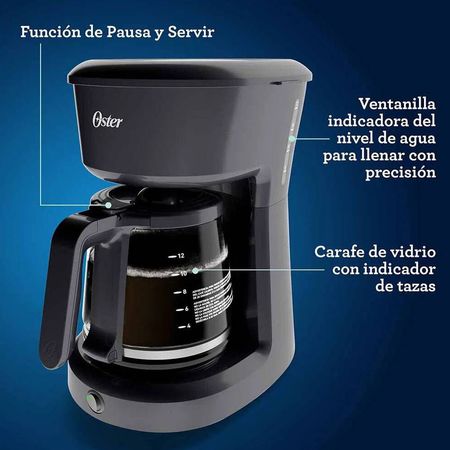 Cafetera Oster BVSTDCS12B 12 Tazas Filtro Permanente Negra | plazaVea -  Supermercado
