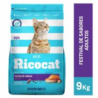 Alimento para Gato RICOCAT Adulto Festival de Sabores Bolsa 9Kg