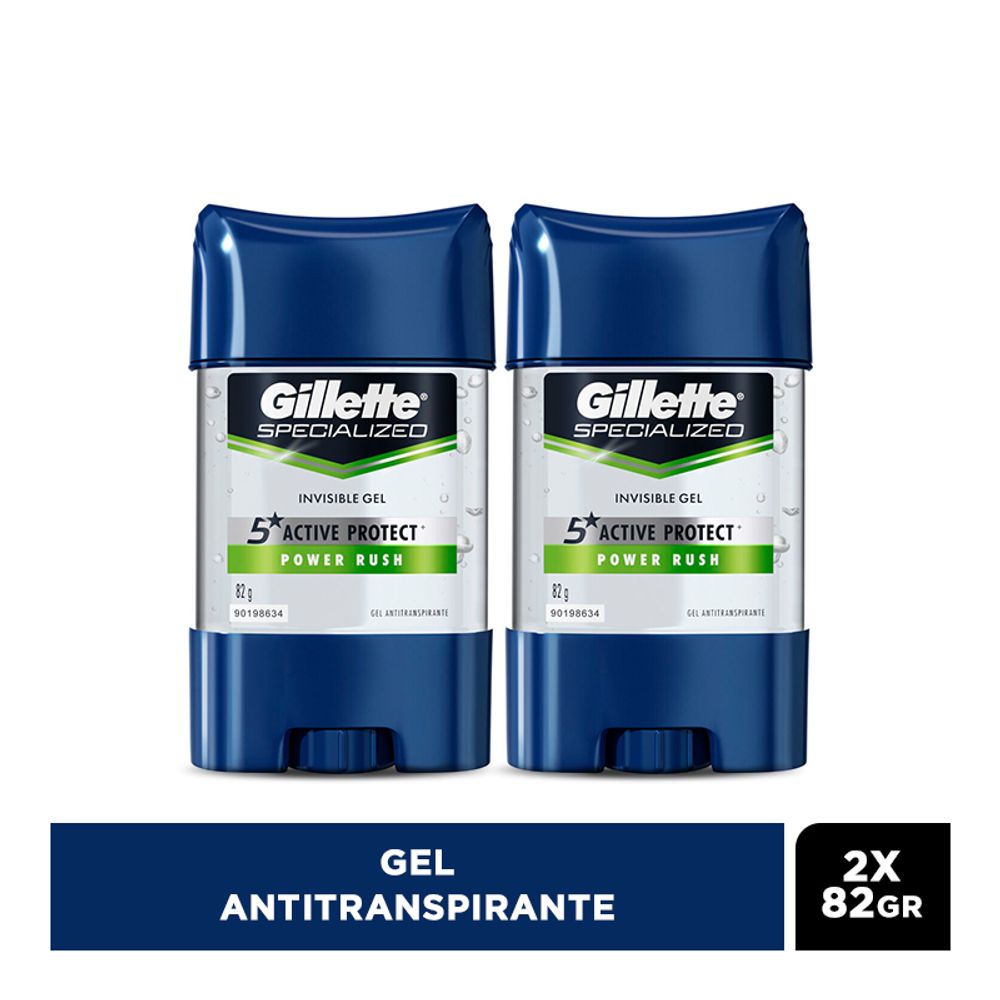 Antitranspirante Gillette Gel Power Rush 82 g