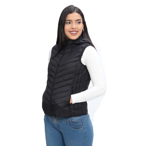 Chaleco Impermeable para Mujer Color Negro