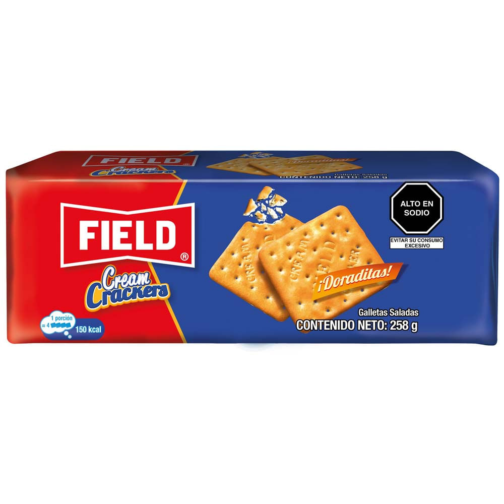 Galletas FIELD Cream Crakers Bolsa 258g plazaVea Supermercado