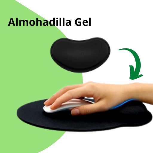 Base Ventilador para Laptop Cooler Pad y Mouse Pad con Almohadilla Gel.  Pack Home Office Ergonómico