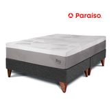 Cama Tapizada Libia 2 Plazas color Moca - Promart