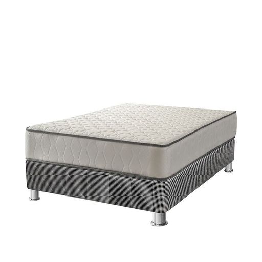 Cama Tapizada Libia 2 Plazas color Moca - Promart