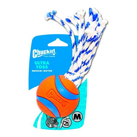 Juguete Pelota con Cuerda Chuckit Sacudir y Lanzar Tamaño Mediano