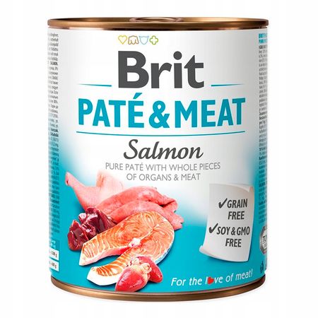 Comida en Lata para Perros Brit Paté y Carne Salmón 800g