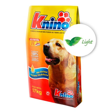 Comida para Perro Adulto Mayor o con Sobrepeso Knino Premium Light 17kg