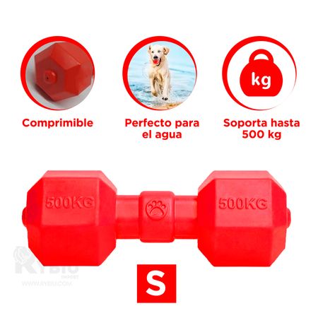 Pesas para Perros de Caucho Rojo S