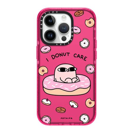 Case ScreenShop Para iPhone 14 Ketnipz I Donut Care Fucsia Transparente Casetify