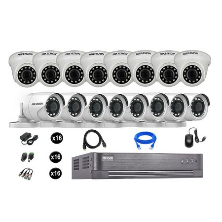 Cámaras Seguridad Hikvision Kit 16 Vigilancia Full Hd 1080P + Cable Hdmi Oferta