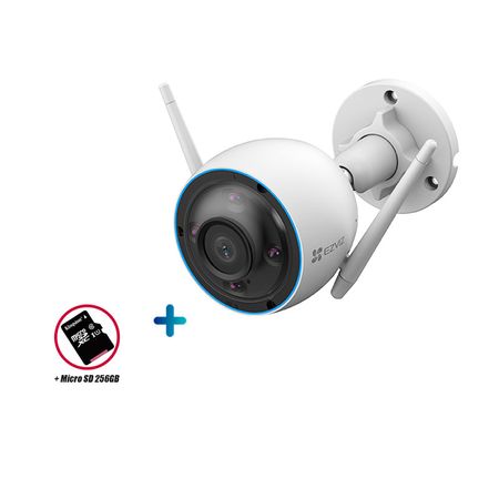 Cámara Seguridad Wifi Inalámbrica EZVIZ Exterior H3 2K 3MP + SD 256GB