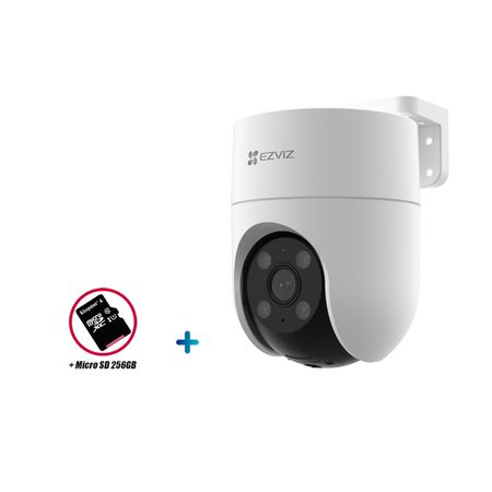 EZVIZ Cámara Seguridad Wifi 1080P 360° H8C Smart + Micro SD 256GB