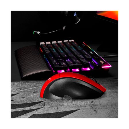 Mouse con Cable Optico Rojo