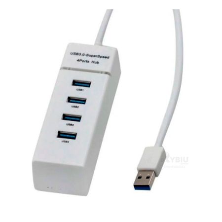 Adaptador Hub 4 Entradas Blanco