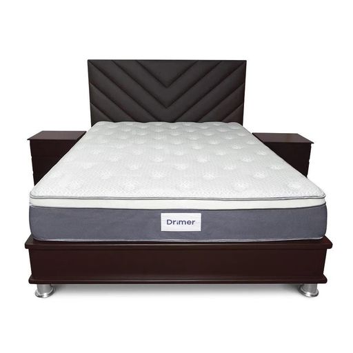 Cama Tapizada Libia Queen color Beige - Promart