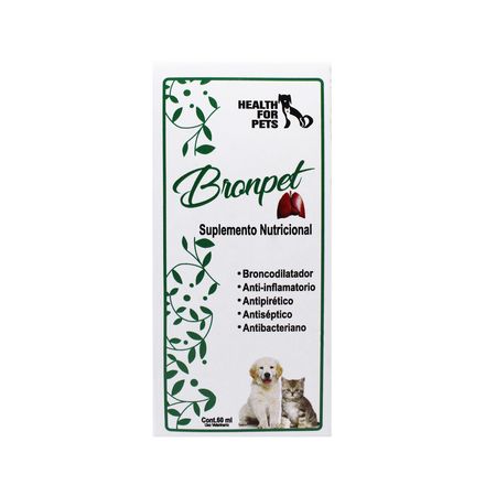 Medicamento para Mascotas Health For Pets Bronpet Broncodilatador Natural 60 ml