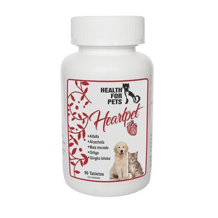Medicamento para Mascotas Health For Pets Heartpet Regulador de Presión Arterial 90 Tabletas