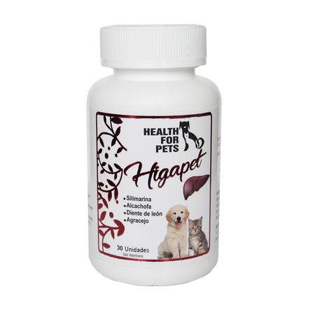 Medicamento para Mascotas Health For Pets Higapet Regenerador Hepático 30 Tabletas