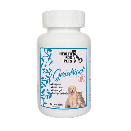 Medicamento para Mascotas Health For Pets Geriatripet Antiinflamatorio Condroprotector 30 Tabletas