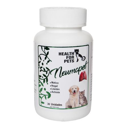 Medicamento para Mascotas Health For Pets Neumopet Expectorante Natural 30 Tabletas