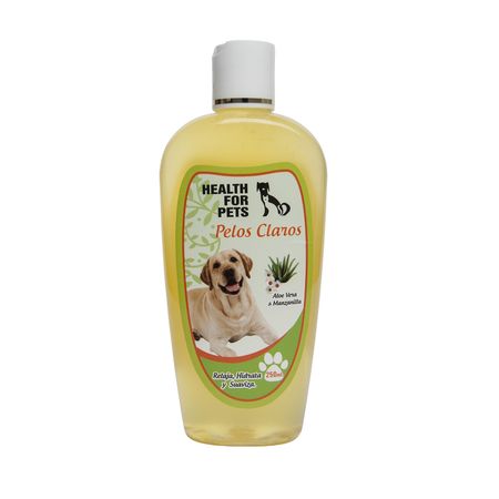 Shampoo para Mascotas Health For Pets Pelos Claros Suaviza el Pelaje  250 ml
