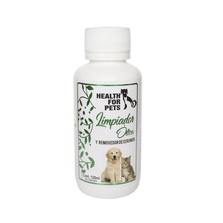 Limpiador Otico Natural para Mascotas Health For Pets Elimina el Cerumen 125 ml