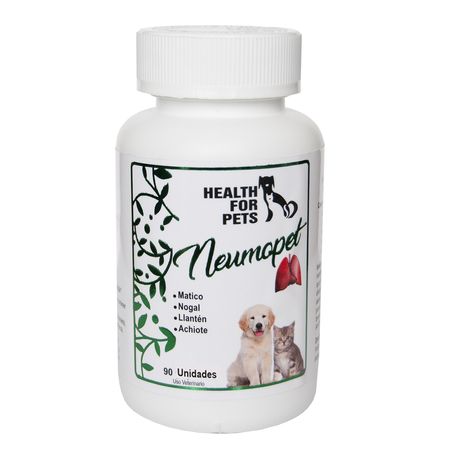 Medicamento para Mascotas Health For Pets Neumopet Expectorante Natural 90 Tabletas