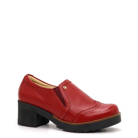 Zapatos Casuales de Cuero para Mujer PAR&SS KA22-AVIS Rojo Talla 39