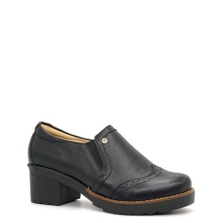 Zapatos Casuales de Cuero para Mujer PAR&SS KA22-AVIS Negro Talla 37