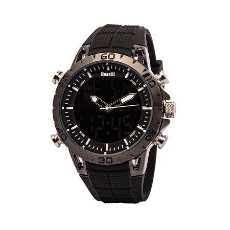 RELOJ BOSELLI B157 ACUÁTICO DOBLE HORA COLOR NEGRO 1015184 Reloj Boselli B157 Acuático Doble Hora Color Negro