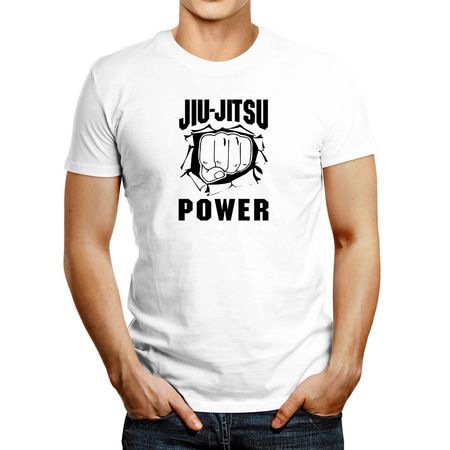 Polo de Hombre Idakoos Jiu Jitsu Power Blanco XXL