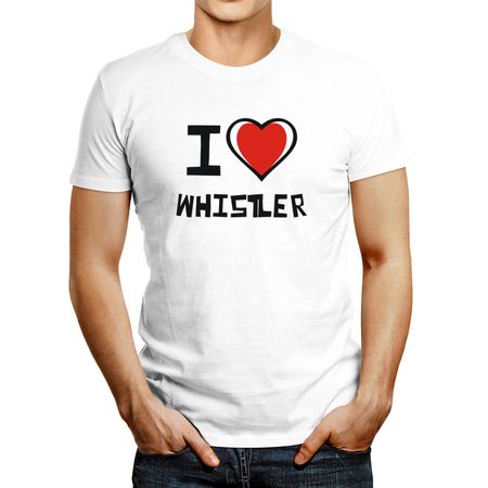 Polo de Hombre Idakoos I Love Whistler Bicolor Heart Blanco S