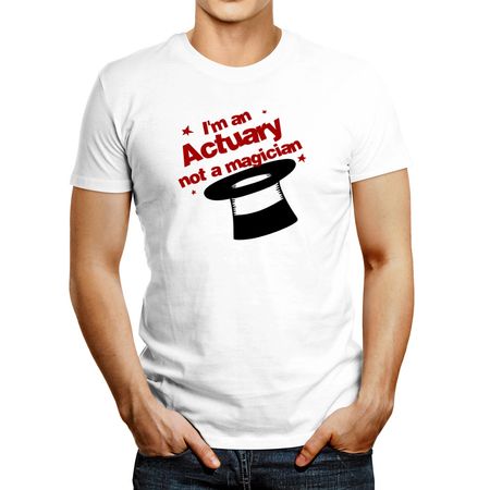 Polo de Hombre Idakoos I'M A Actuary Not A Magician Blanco Xxl