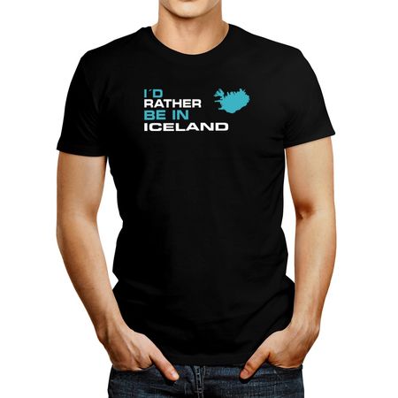 Polo de Hombre Idakoos I'D Rather Be In Iceland Negro S